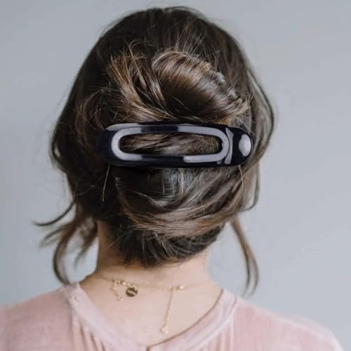 Aileam 6PCS Flat Claw Clips French Acrylic Hair Barrette Set