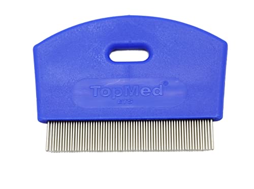 TOPMED Classical Metal Lice Comb with Dense Teeth and Handle