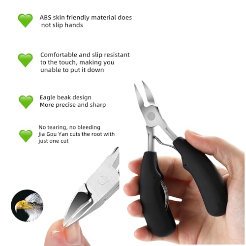 Professional Toenail Clippers for Thick and Ingrown Nails, Stainless Steel