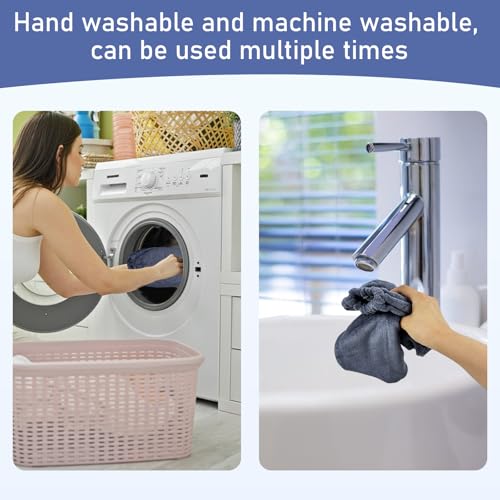 Hlimior Ceiling Fan Duster Kit - 4-Piece Microfibre Cleaner Set, Grey