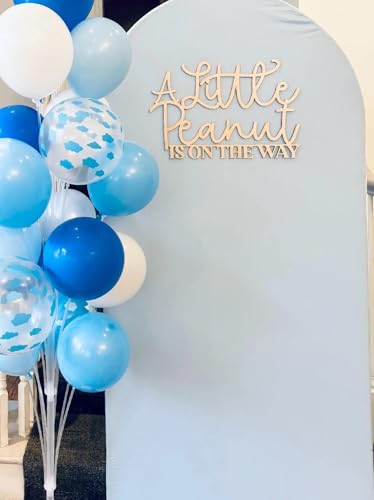 Wooden Baby Shower Sign - 'A Little Peanut Is On The Way' Gender Reveal Decor