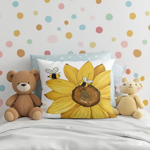 2 PCS Sunflower Pillow Covers 18x18 - Flannel & Zippered | Polychromatic1212