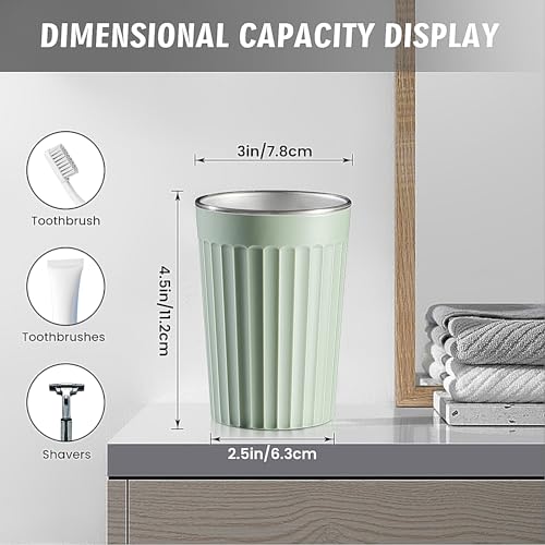 Elivida Reusable Green Stainless Steel Toothbrush Cup Holder