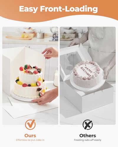 Kootek 10-Inch Cake Box with Window & Cake Board Set