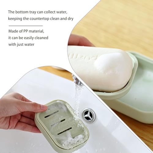 Double Layer Soap Dish - 4 Pack, Drainage & Vibrant Colors