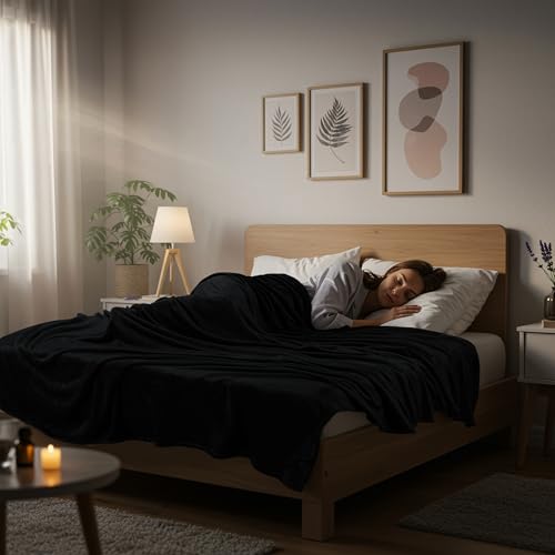 Utopia Bedding King Size Fleece Blanket - Black Plush Microfiber