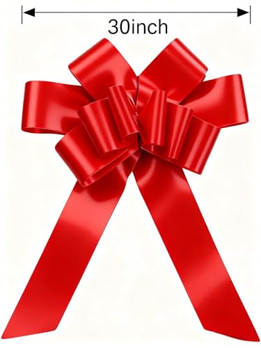 30-Inch Giant Red Car Bow - Oversized Pull Bow for New Car Gifts