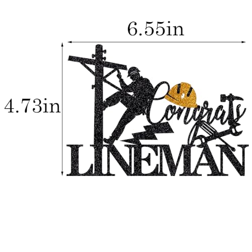 Congrats Lineman Graduation Cake Topper | Class of 2026 Decor