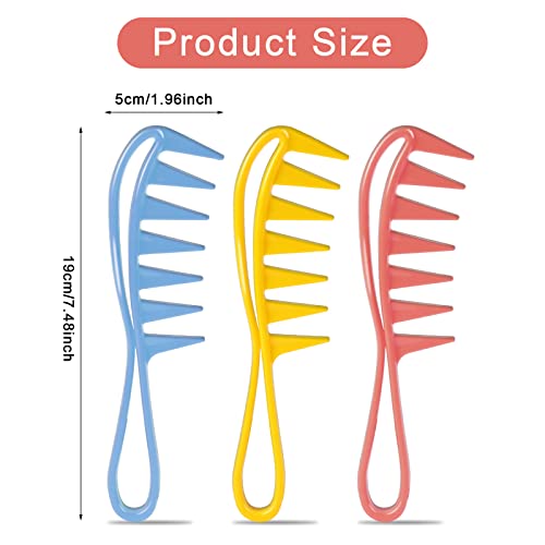 Sliverdew 3-Piece Wide Tooth Hair Comb Set for Curly and Wet Hair