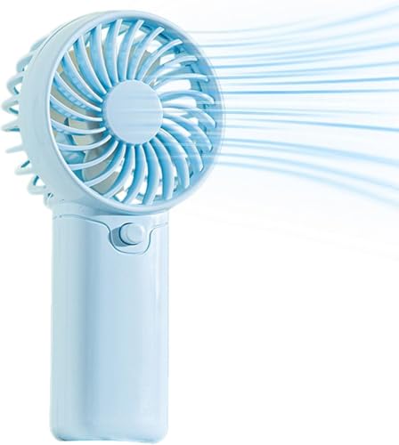 FZRMU Blue Portable Handheld Fan - Battery Operated, Compact & Quiet