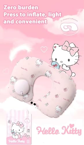 Kitty Cat Neck Pillow - Pink Memory Foam Travel Accessory