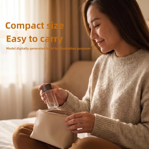 LOLUTIY 6-Piece Mini Glass Airtight Container Set - 10ml, 20ml, 30ml