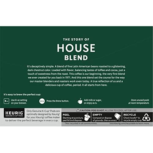 Starbucks House Blend Coffee K-Cup Pods, Medium Roast Arabica Coffee, 10 Count (Pack of 2 Boxes)