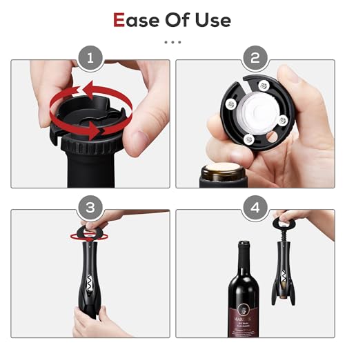 IPOW Wine Opener with Foil Cutter - Durable Corkscrew for Easy Use