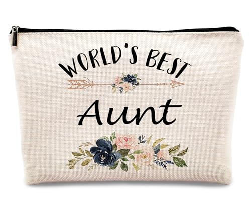 Aunt Makeup Bag Travel Cosmetic Pouch Best Gift for Auntie