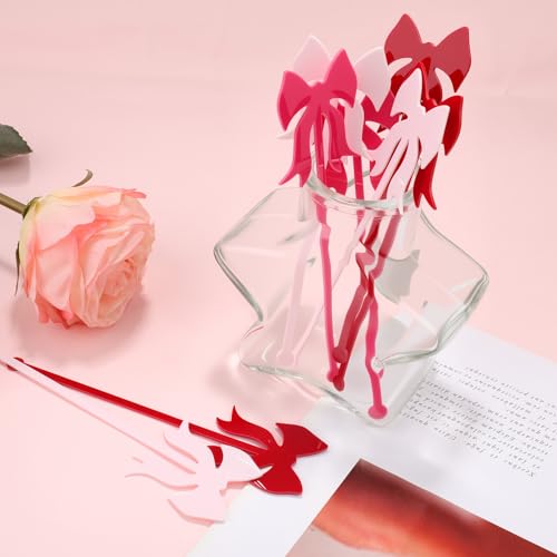 36 Bow Tie Drink Stirrers - Acrylic Cocktail Swizzle Sticks for Parties