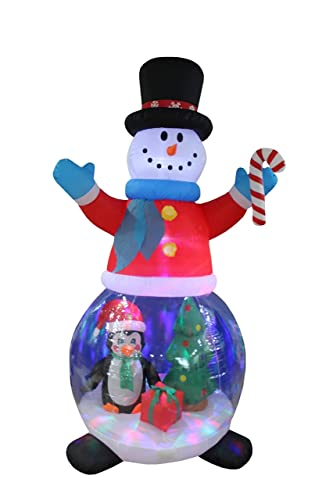 Christmas Party Decorations Bundle with Inflatable Snowman Globe and Campfire Snowman