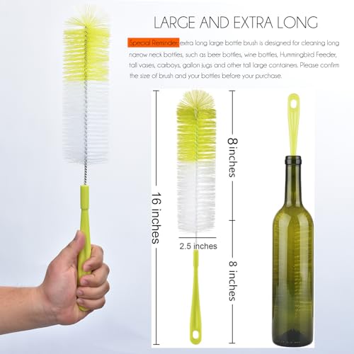 ALINK 16-Inch Long Bottle Brush Cleaner for Wine & Beer Bottles