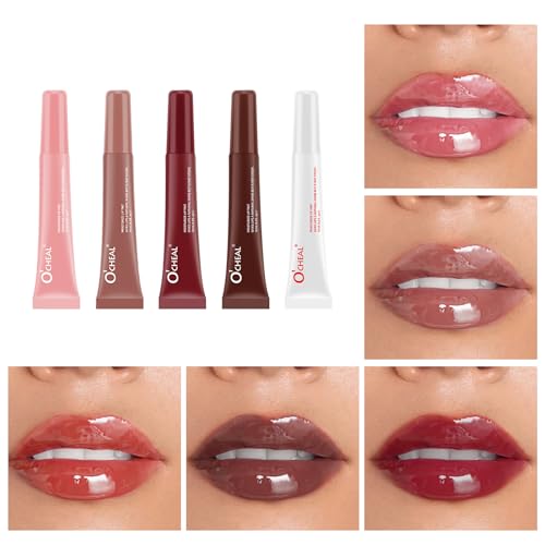 O'CHEAL Hydrating Lip Oil Tinted Plumping Gloss in Pink