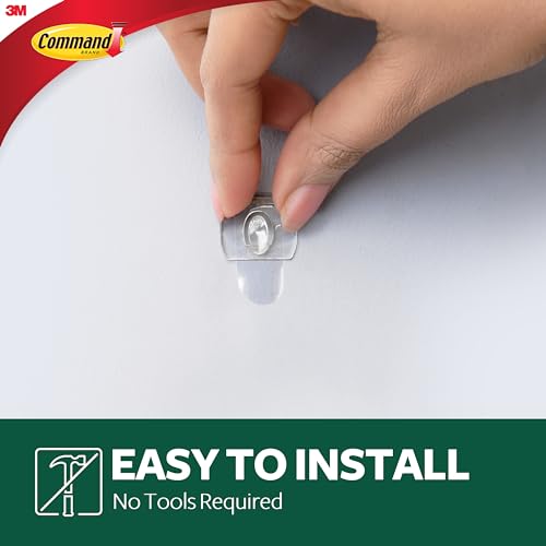 Command Transparent Decorating Clips with Adhesive Strips (20 Pack)