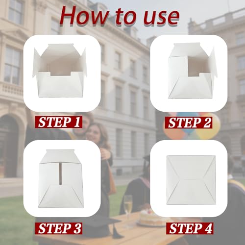 2026 Red Graduation Card Box – Elegant Party Decoration