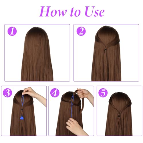 COMNICO 12pcs Quick Hair Beader Tool Kit, Colorful Plastic Braid Stringer