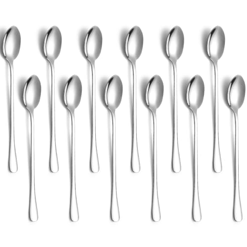 Berglander Long Handle Iced Tea Spoons Set of 12 - Stainless Steel