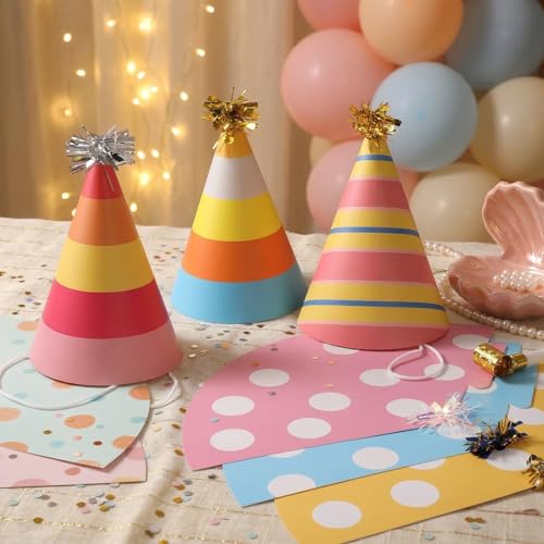 8Pcs Colorful Mini Birthday Hats for Cats & Small Animals