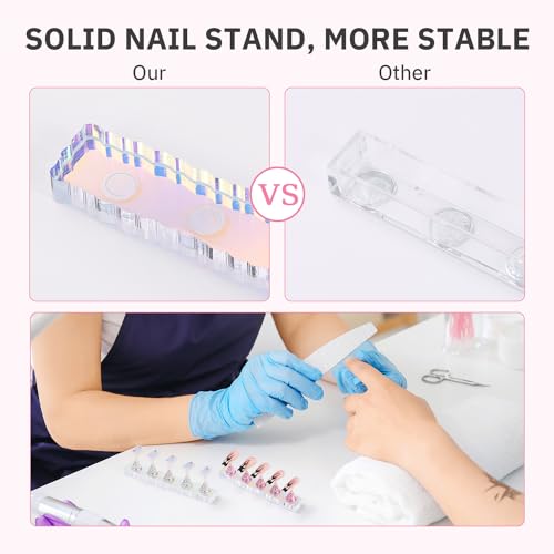 Etercycle Aurora Magnetic Nail Practice Stand Set for Press On Nails