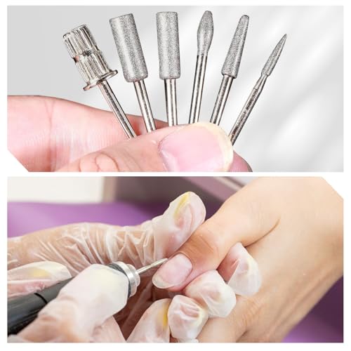 12-Piece Tungsten Carbide Nail Drill Bits Set with Sanding Bands