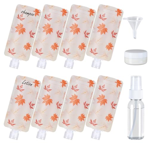 PACKISM 11-Pack Leak-Proof Travel Pouches, 3oz Refillable Toiletry Containers