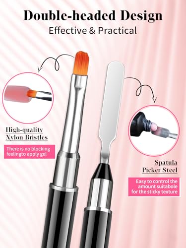 EBANKU Poly Gel Toe Nail Form Set - 150 Reusable Dual Forms with Brush, File & Clips