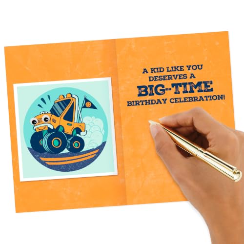 Hallmark Birthday Card for Kids with Monster Truck Sticker