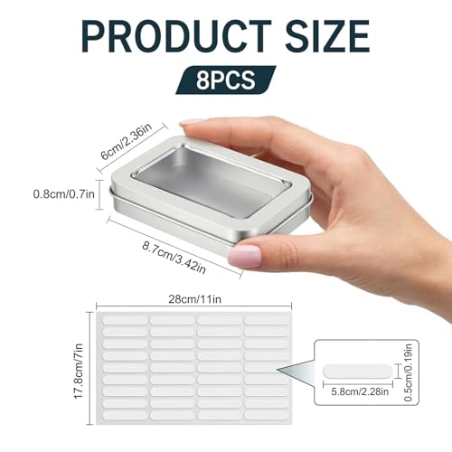 ZJO 8-Piece Press on Nail Storage Box Set with Adhesive Tapes