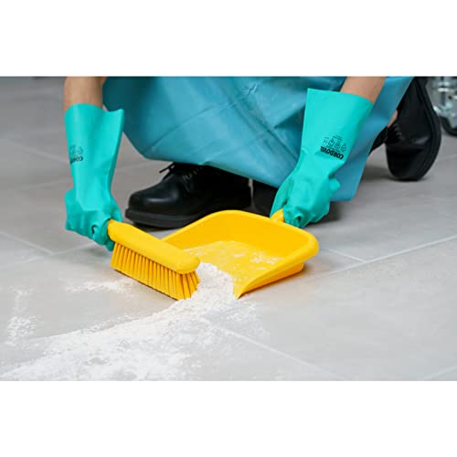 SPARTA Large Handheld Dustpan - Yellow, 10-Inch Heavy-Duty Plastic