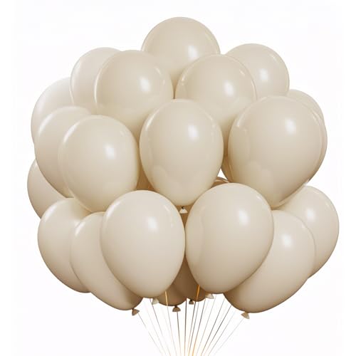 12-Inch White Latex Balloons 100 Pack for Weddings & Parties