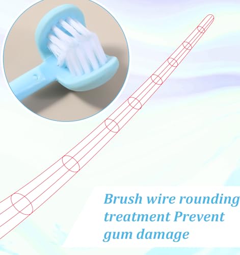 3-Sided Toothbrush Soft Bristle 3-Pack Wrap-Around Oral Care Set
