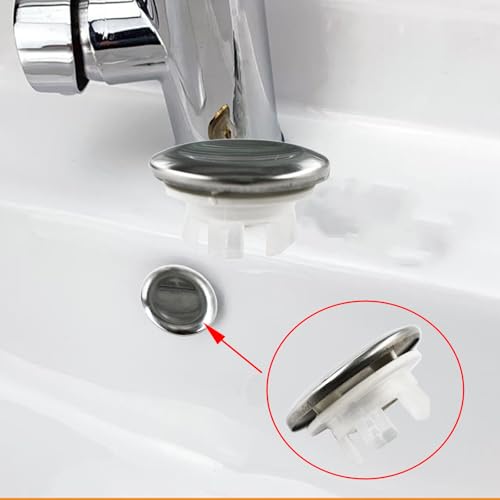 4 Pack Round Sink Overflow Cover Caps - Durable ABS Plastic