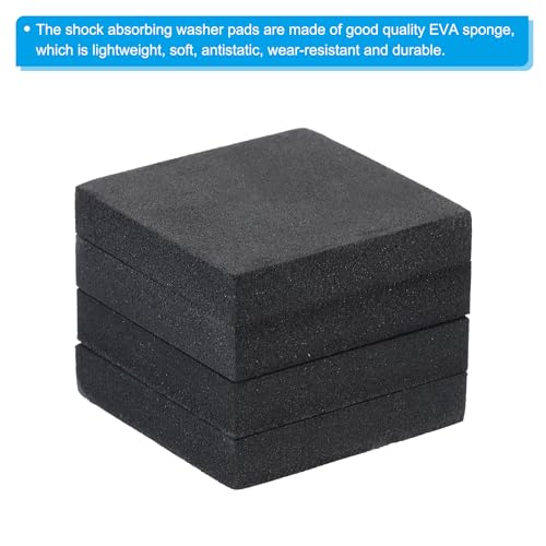 PATIKIL EVA Anti-Vibration Pads, 4 Pcs 6" x 6" x 0.8" for HVAC
