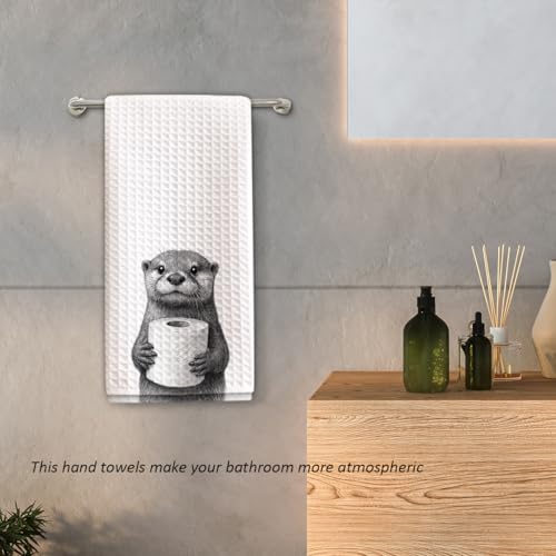 Cute Otter Hand Towels - Funny Kitchen & Bathroom Decor