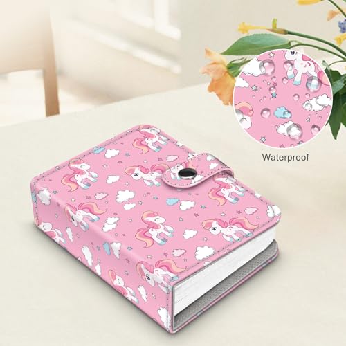 Fintie Mini Photo Album for 2x3 Inch Prints - 52 Pocket Travel Album in Pink
