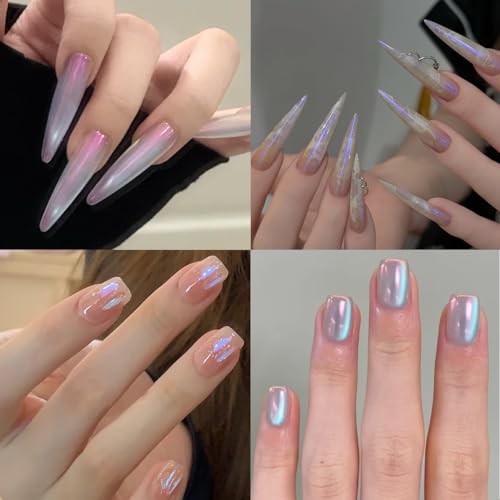 FSpronail Pearl Chrome Nail Powder Aurora Metallic Mirror Glitter Pigment