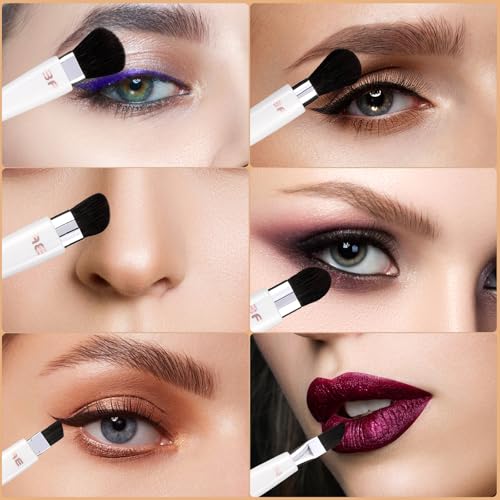 BEAUTYFACTOR 6-Piece Eye Shadow Brush Set - Professional Synthetic Makeup Brushes
