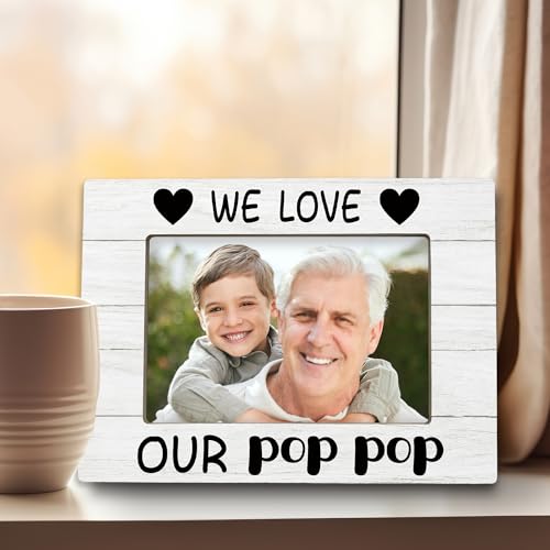 Wooden 4x6 Picture Frame for Grandpa | Gift for Grandkids