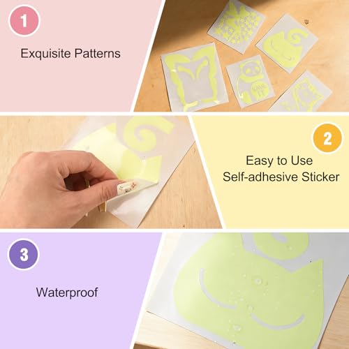 5-Pack Glow in the Dark Light Switch Stickers - Cat & Butterfly Designs