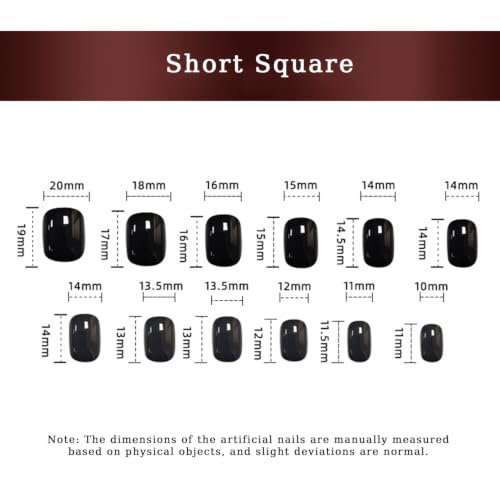 Y2K Short Square Press on Nails with Silver Star Rhinestones, 24 Pcs