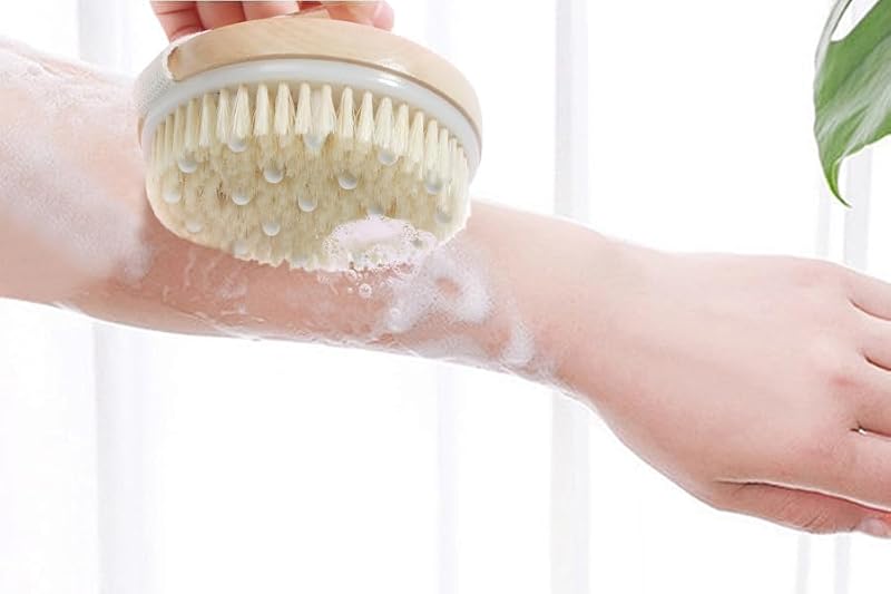 Xuduvay Dry Brushing Body Brush Set, Boar Bristle Exfoliator & Massager, 2 Count