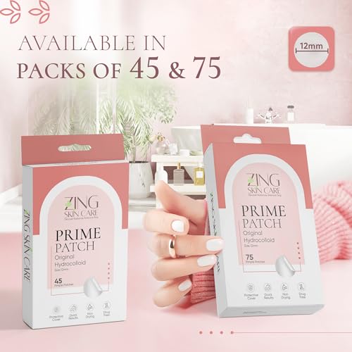 Zing Prime Clear Hydrocolloid Pimple Patches 45 Count - Vegan Acne Dots