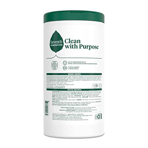 Seventh Generation Multi-Surface Cleaning Wipes, Garden Mint, 70 Ct (6-Pack)