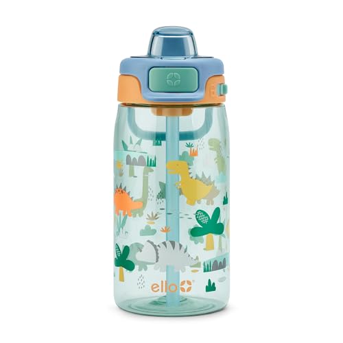 Ello Pop & Fill 16oz Kids Water Bottle - Leak-Proof Dino Design